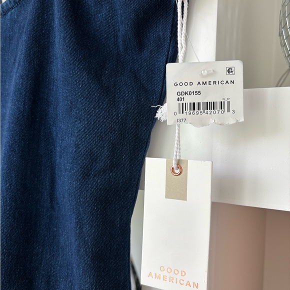 NWT Good American Deep Blue denim Midi Dress - Picture 5 of 8